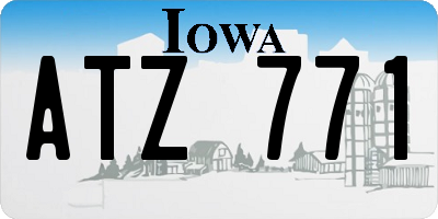 IA license plate ATZ771