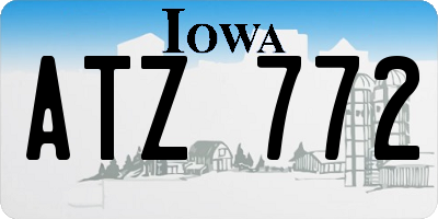 IA license plate ATZ772