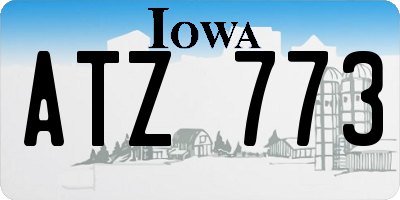 IA license plate ATZ773