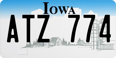 IA license plate ATZ774