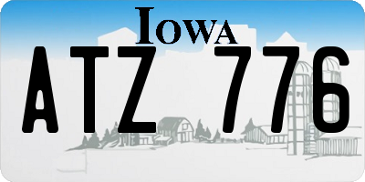 IA license plate ATZ776