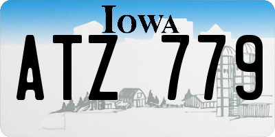 IA license plate ATZ779