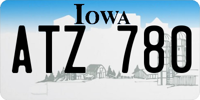 IA license plate ATZ780