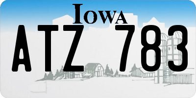 IA license plate ATZ783