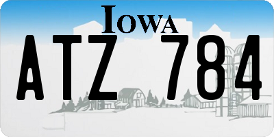 IA license plate ATZ784