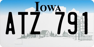 IA license plate ATZ791