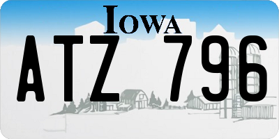 IA license plate ATZ796