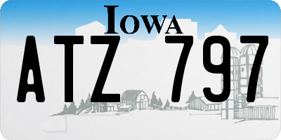 IA license plate ATZ797