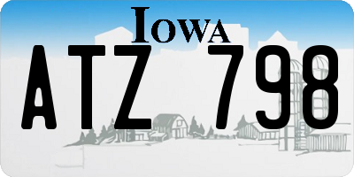 IA license plate ATZ798
