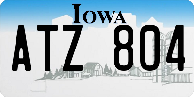 IA license plate ATZ804