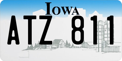 IA license plate ATZ811