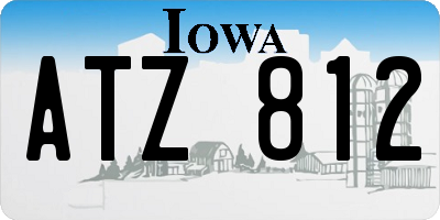 IA license plate ATZ812