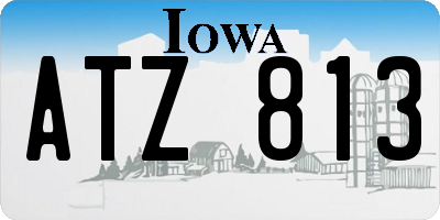 IA license plate ATZ813