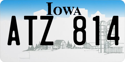 IA license plate ATZ814