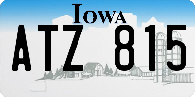 IA license plate ATZ815