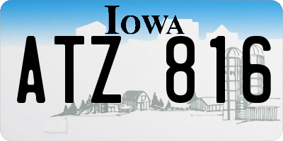 IA license plate ATZ816