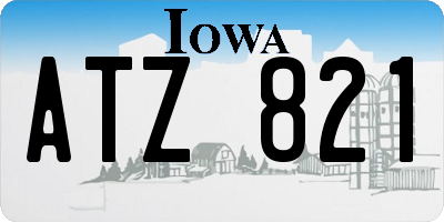 IA license plate ATZ821