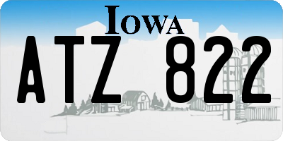 IA license plate ATZ822