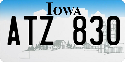 IA license plate ATZ830