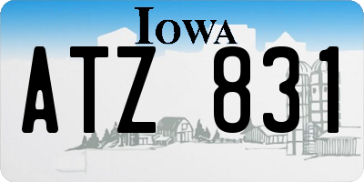 IA license plate ATZ831