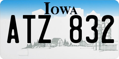 IA license plate ATZ832