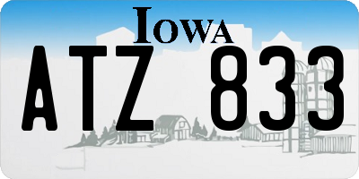 IA license plate ATZ833