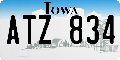 IA license plate ATZ834