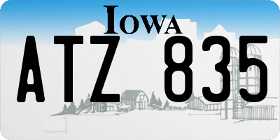IA license plate ATZ835