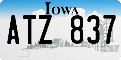 IA license plate ATZ837