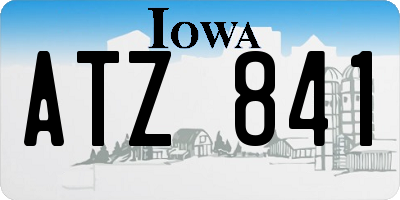 IA license plate ATZ841