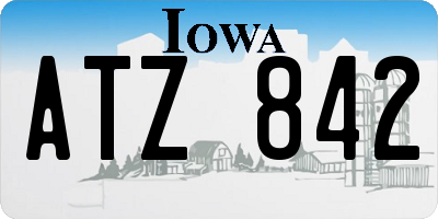 IA license plate ATZ842