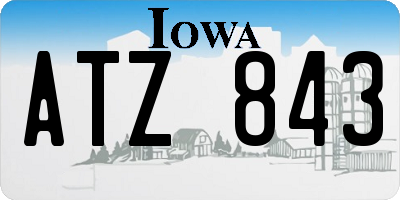 IA license plate ATZ843
