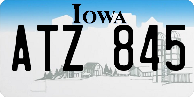 IA license plate ATZ845