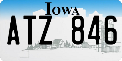 IA license plate ATZ846