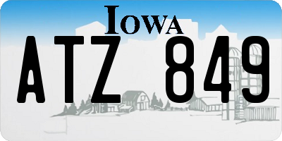 IA license plate ATZ849