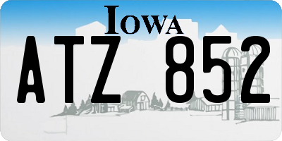 IA license plate ATZ852
