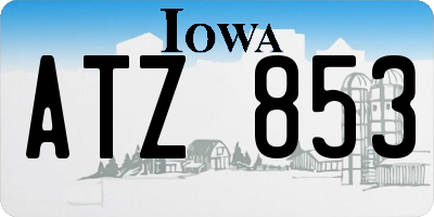 IA license plate ATZ853