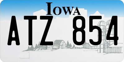 IA license plate ATZ854