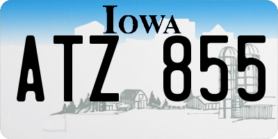 IA license plate ATZ855