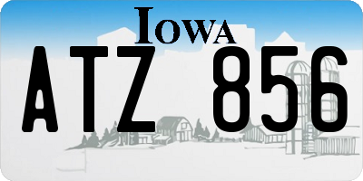 IA license plate ATZ856
