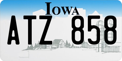 IA license plate ATZ858