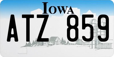 IA license plate ATZ859