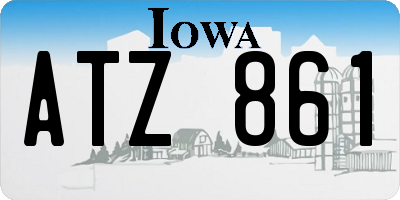 IA license plate ATZ861