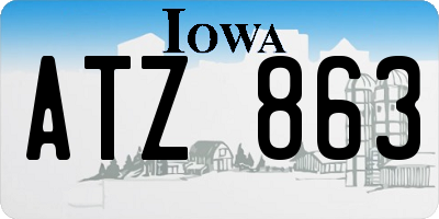 IA license plate ATZ863