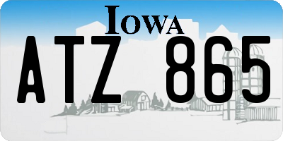 IA license plate ATZ865