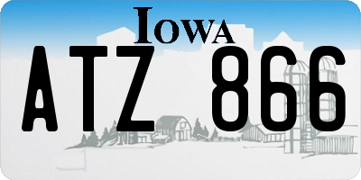 IA license plate ATZ866