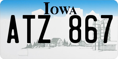 IA license plate ATZ867