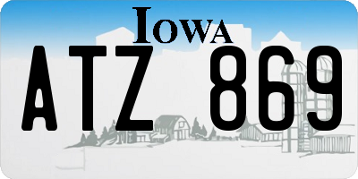 IA license plate ATZ869