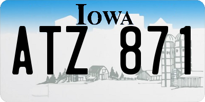 IA license plate ATZ871
