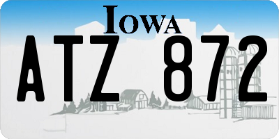 IA license plate ATZ872